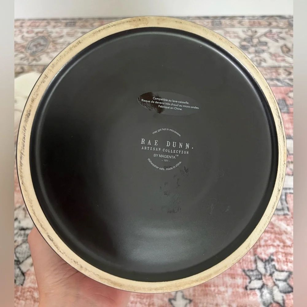 RAE DUNN Howloween Halloween collection ceramic artisan dog dish large pet bowl - Picture 5 of 5